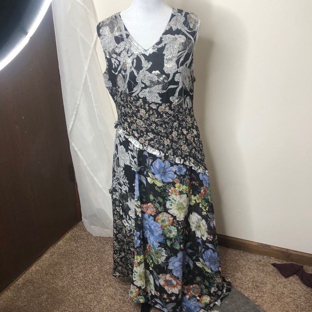 Coco& Carmen multi colored floral maxi dress size small medium